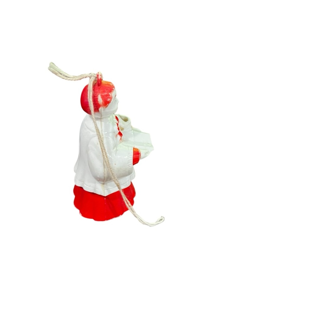 Vintage 50s 60s Christmas Choir Boy Plastic 3" Candle Holder ornament - Picture 4 of 5